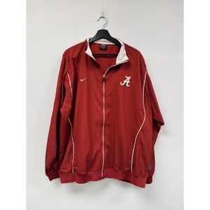 VTG Alabama Crimson Tide Jacket Mens XL Red NCAA Football Nike Zip Windbreaker
